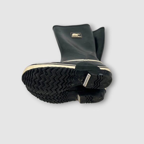 Sorel Sorellington Tall Slip On Rain Boots Women’s Size 7 Black Waterproof - Picture 7 of 8